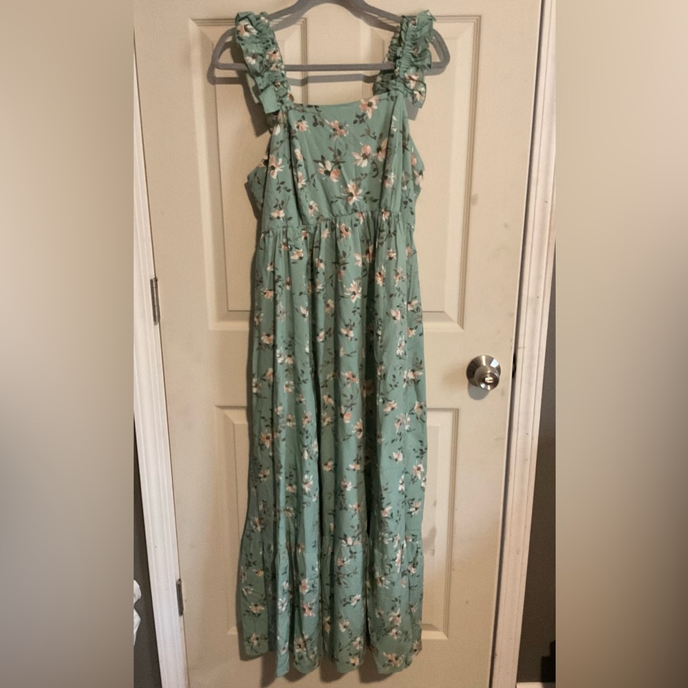Torrid Green Ruffled Tiered Sundress